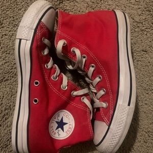 Red high top converse